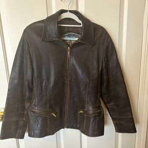 Blueline and Co. Leather Moto/ Bomber Jacket